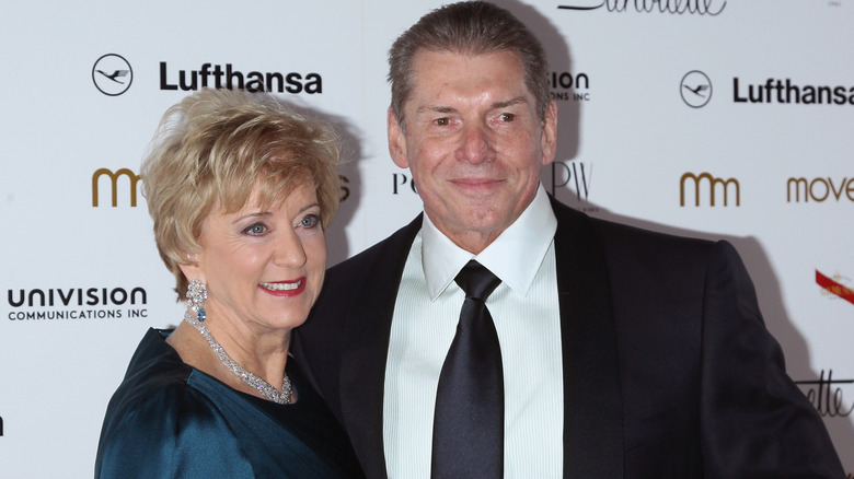 Linda McMahon and Vince McMahon smiling