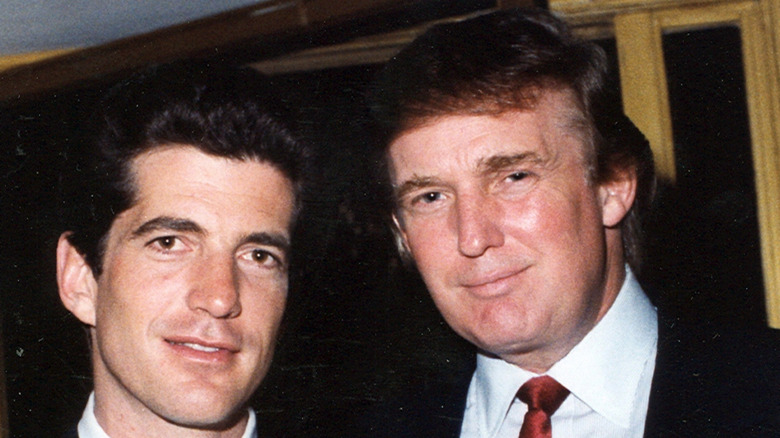 JFK Jr. and Donald Trump pictured together in New York in the 90s