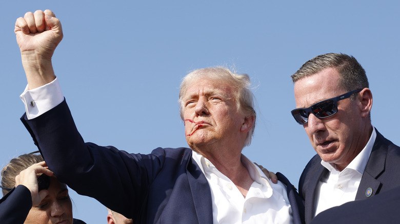 Trump fist in the air assassination attempt Butler PA