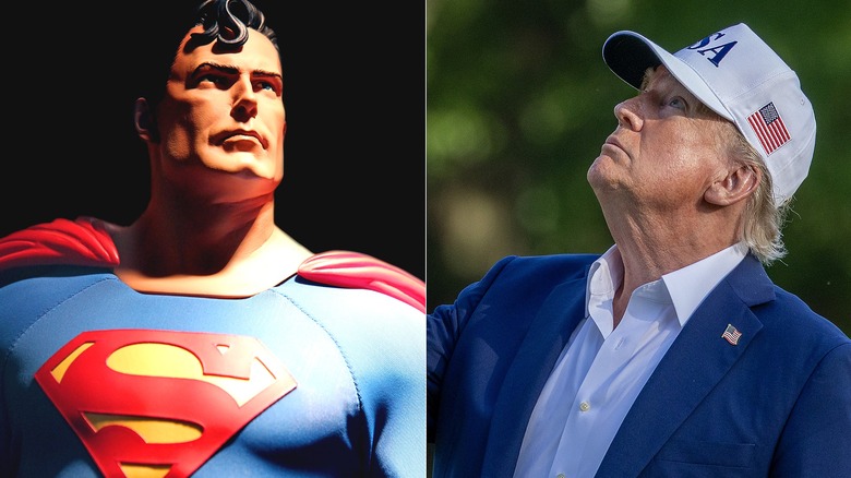Superman looking up/Trump looking up