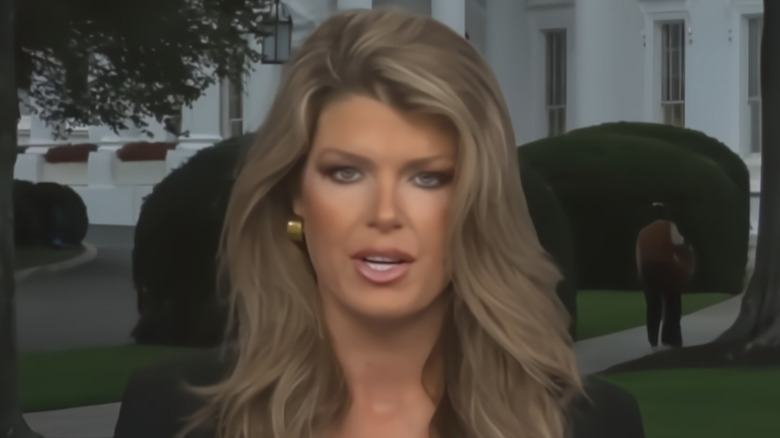 Lindsey Halligan speaking on Newsmax on Aug. 21, 2025.