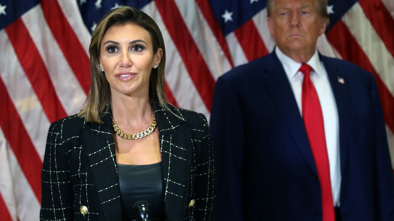 Alina Habba smiling with Donald Trump