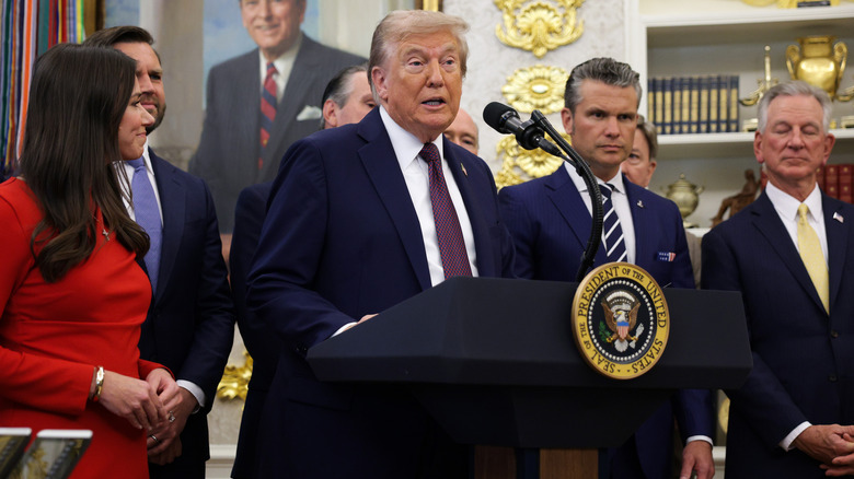 Donald Trump addressing health rumors at the White House, September 2, 2025