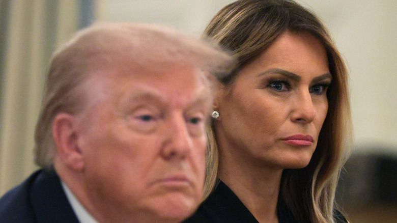 Donald Trump and Melania Trump during a dinner at the White House, September 4, 2025