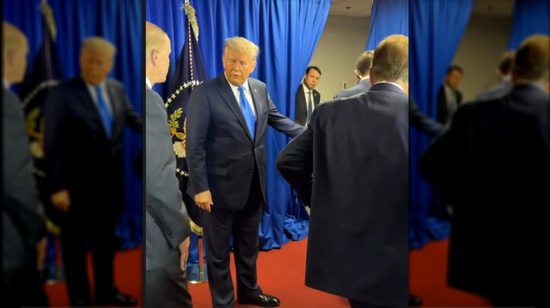 President Donald Trump at the University of Alabama's spring 2025 commencement ceremony