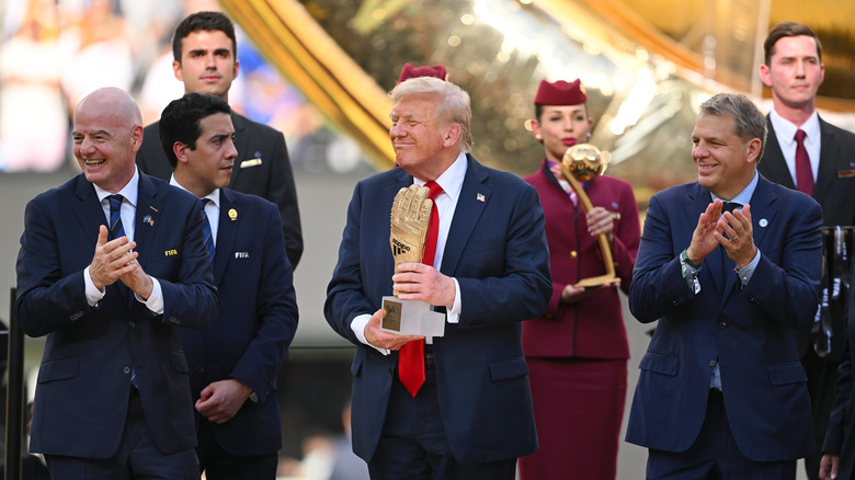 President Donald Trump during the FIFA Club World Cup 2025 final award ceremony