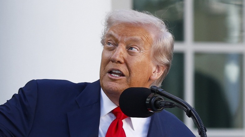President Donald Trump speaks at the Presidential Medal of Freedom ceremony for Charlie Kirk