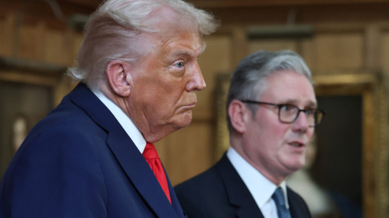 Donald Trump frowning