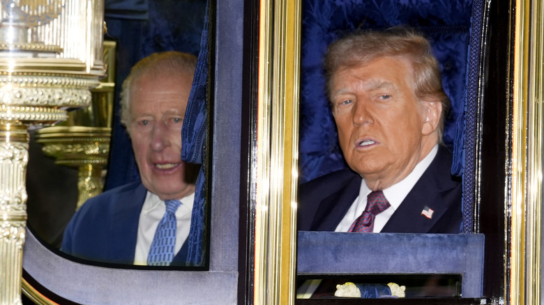 King Charles III and Donald Trump talking