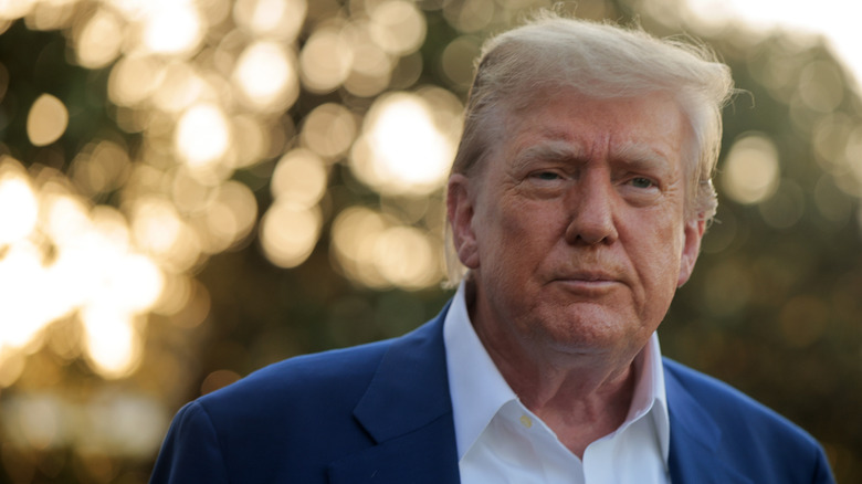 Donald Trump looking pensive
