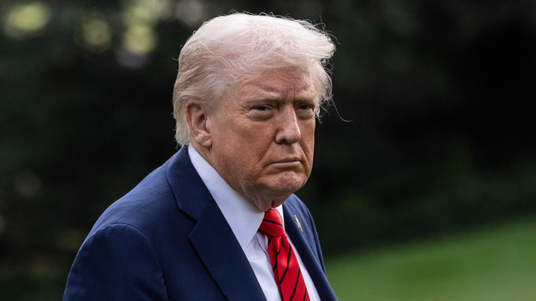 Donald Trump looking unhappy