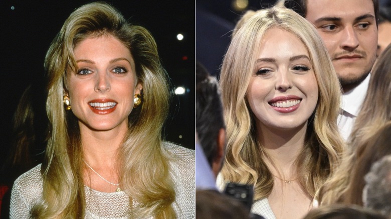 Split image of Marla Maples and Tiffany Trump