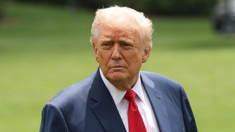 Donald Trump looking concerned