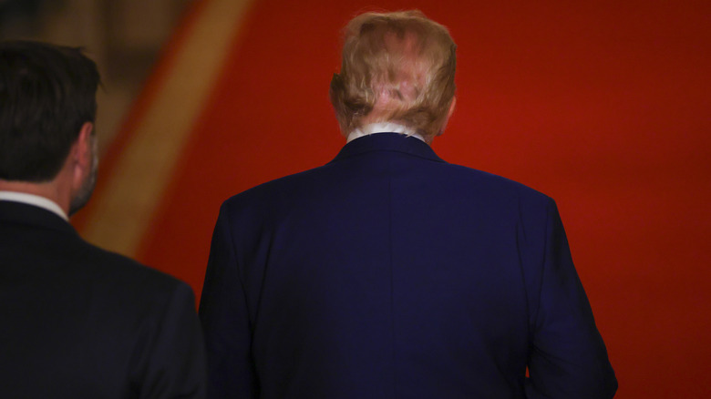 Donald Trump walking away