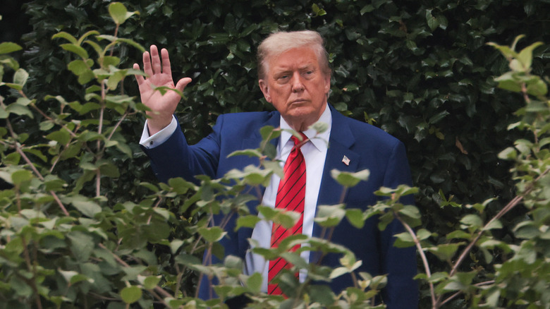 Donald Trump waving