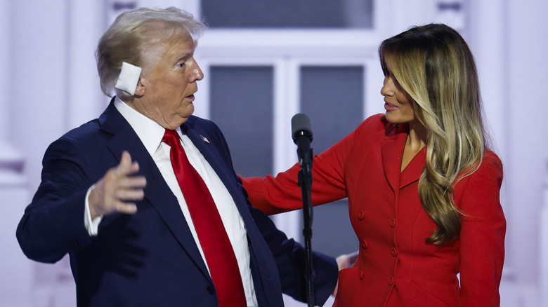 Donald Trump and Melania Trump at the Republican National Convention