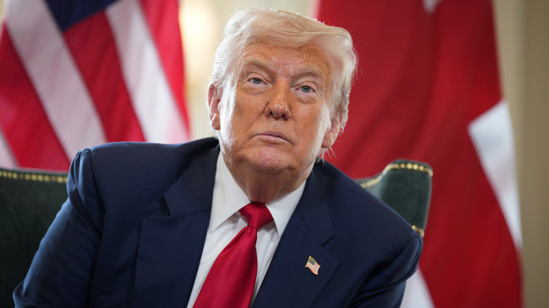 Donald Trump looking introspective