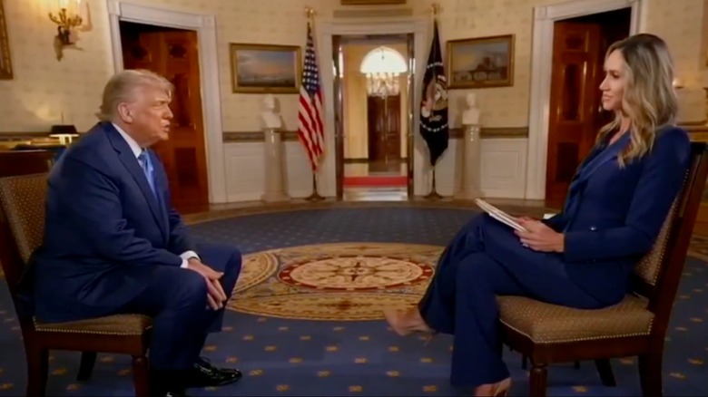 Donald Trump speaking to daughter-in-law Lara Trump