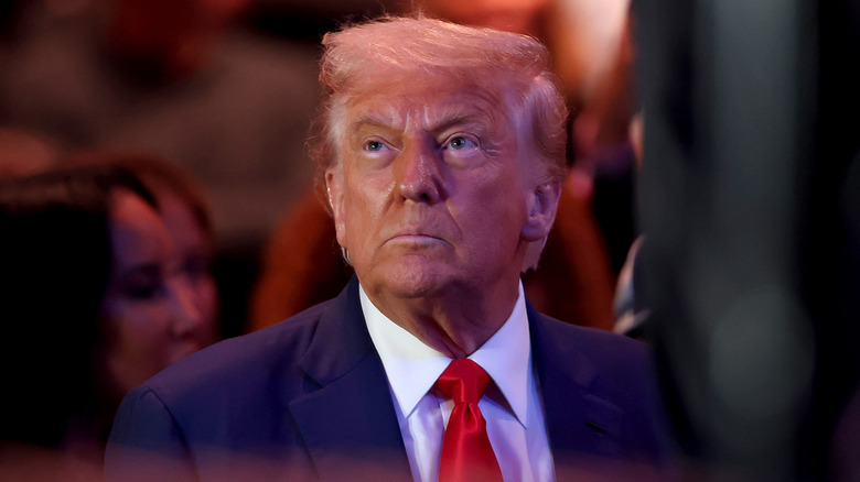 Donald Trump frowning