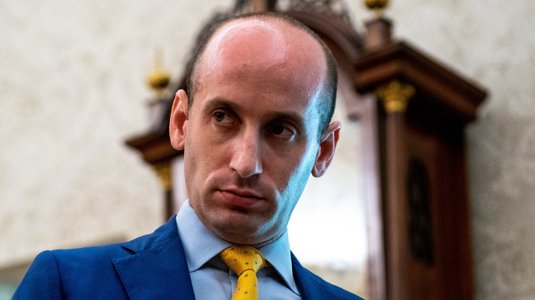 Stephen Miller glaring