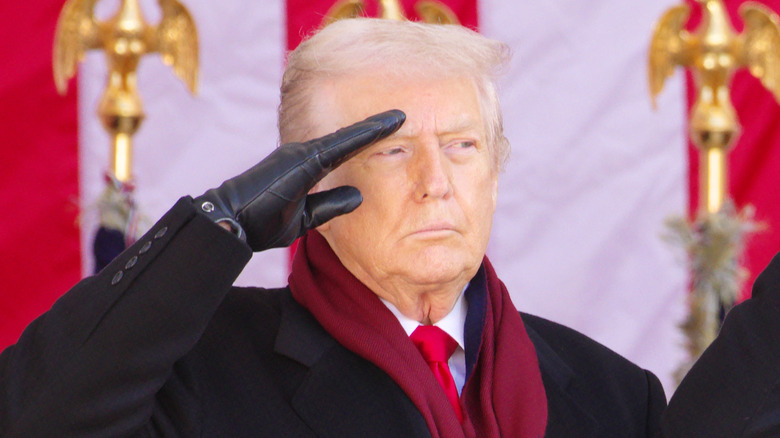 Donald Trump saluting