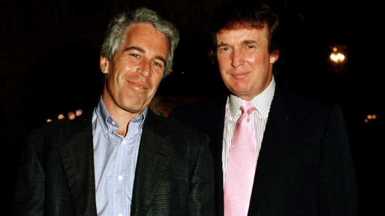 Jeffrey Epstein and Donald Trump smiling