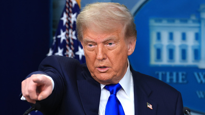 Donald Trump pointing