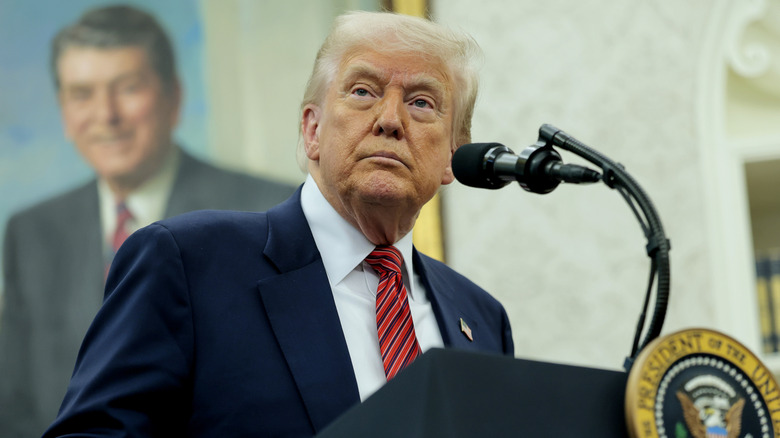 President Donald Trump in The White House's Oval Office
