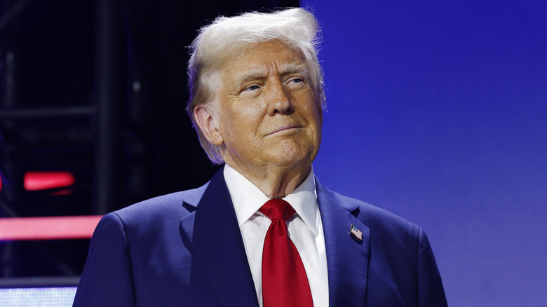 Donald Trump looking introspective