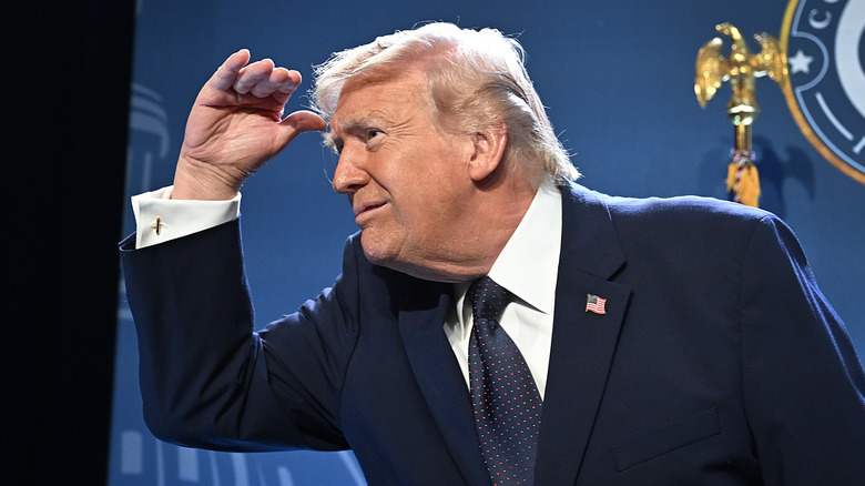 Donald Trump at a political event