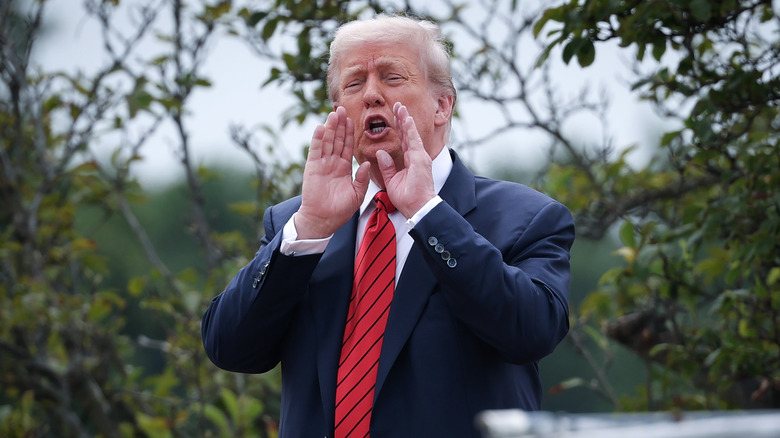 Donald Trump shouting