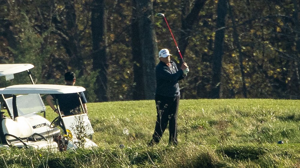 Donald Trump golfing