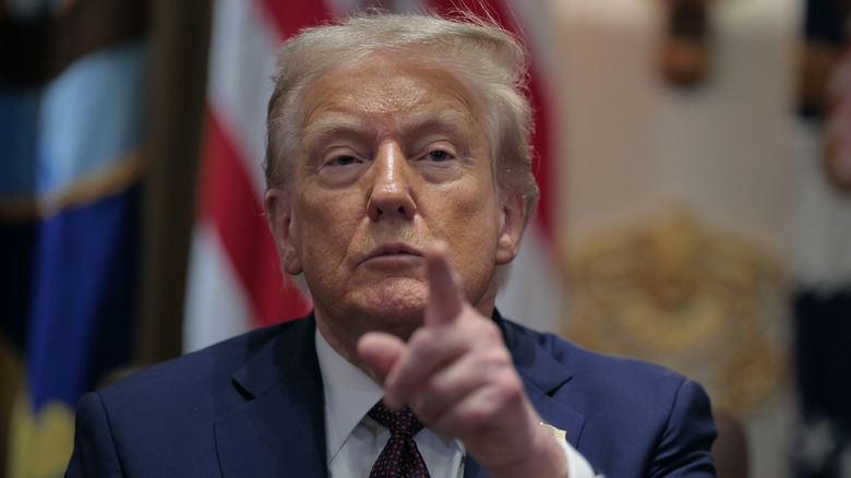 Donald Trump pointing