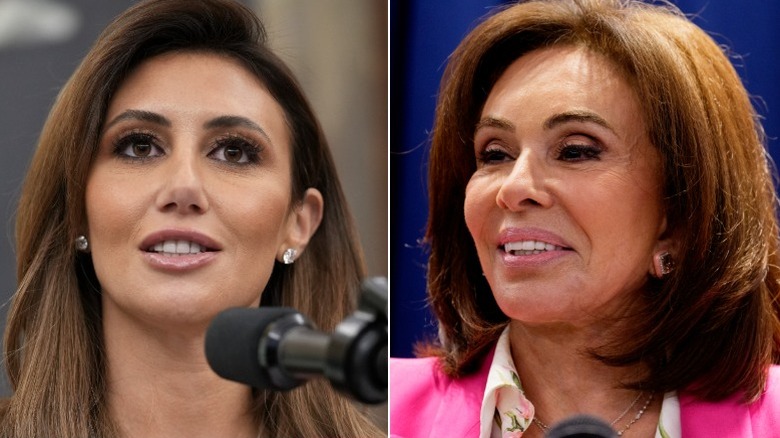 Alina Habba delivering a speech