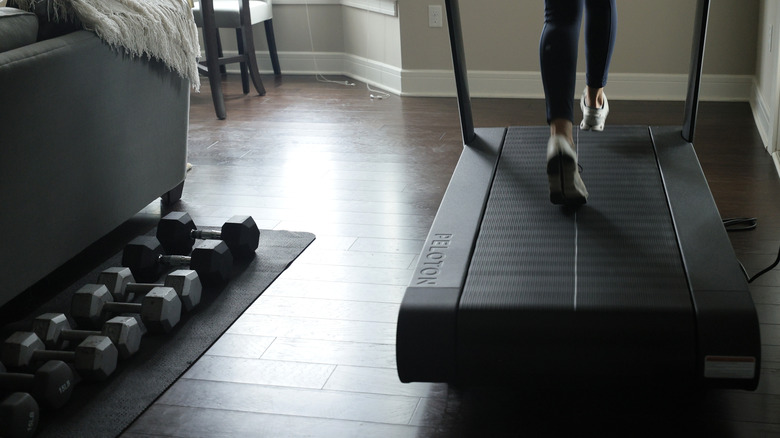 Woman on a treadmil