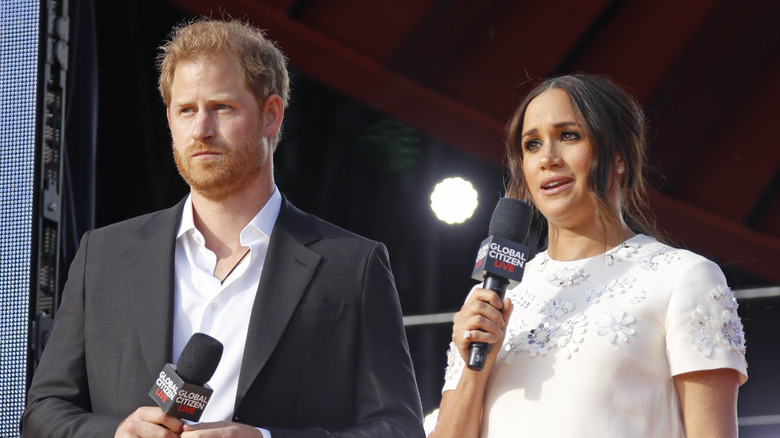 Meghan and Harry speaking