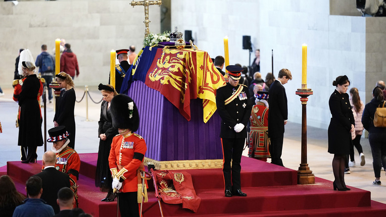 The Queen's grandchildren holding vigil