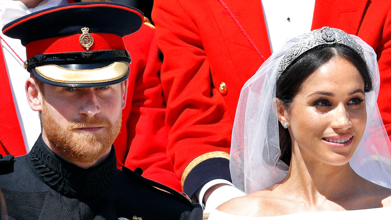 Meghan Markle and Prince Harry on wedding day