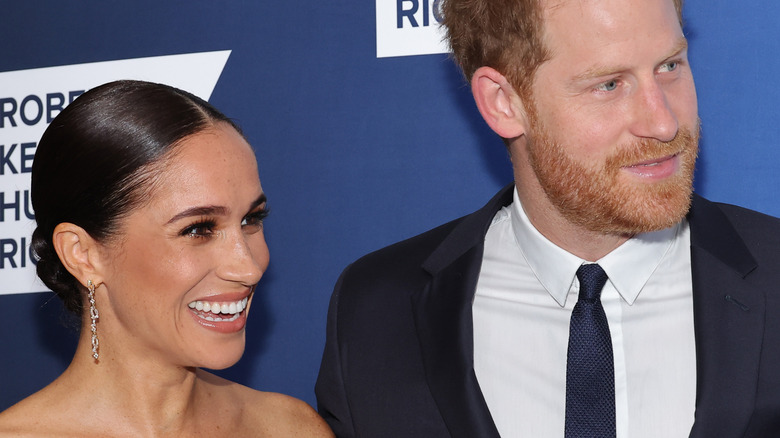 Meghan Markle and Prince Harry smiling