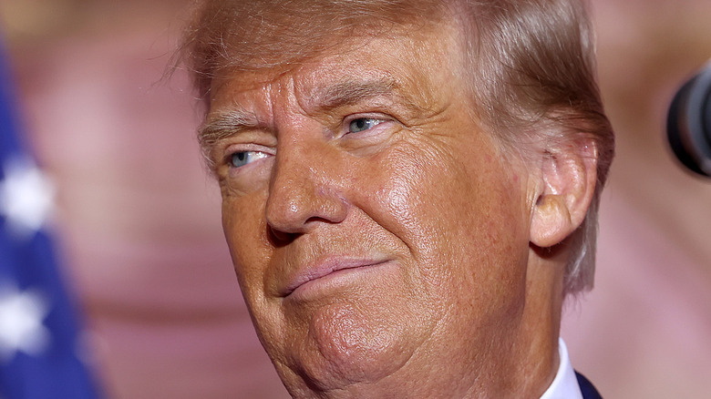 Donald Trump looking smug