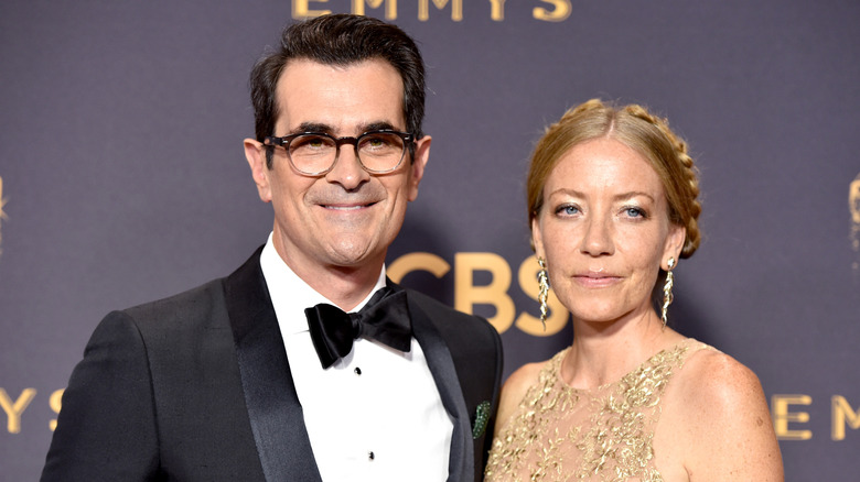 Ty and Holly Burrell at the 2017 Emmy Awards