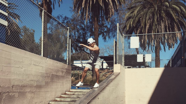 Tyler Hynes skateboarding