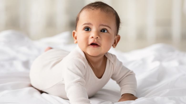 Baby crawling