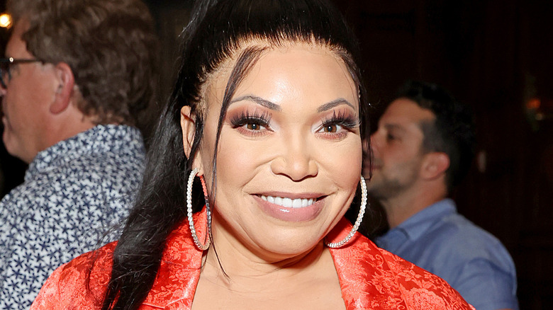 Tisha Campbell attending Uncoupled premiere