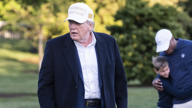 President Donald Trump at Bedminster, New Jersey golf club