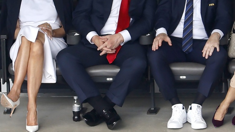 President Donald Trump's legs and swollen ankles