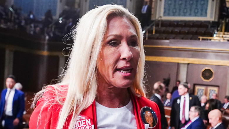 Marjorie Taylor Greene at the 2024 State of the Union address