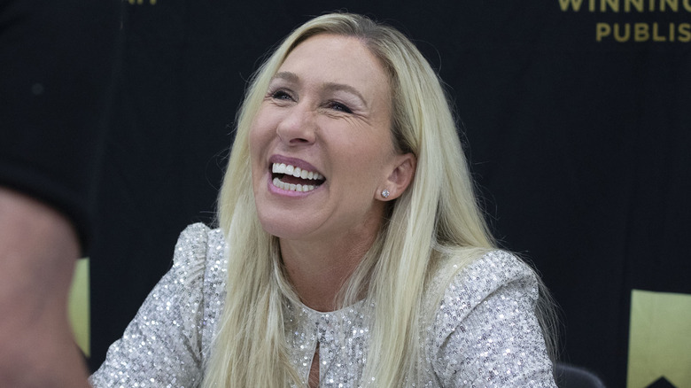 Marjorie Taylor Greene photographed at the Turning Point Action's The People's Convention in 2024