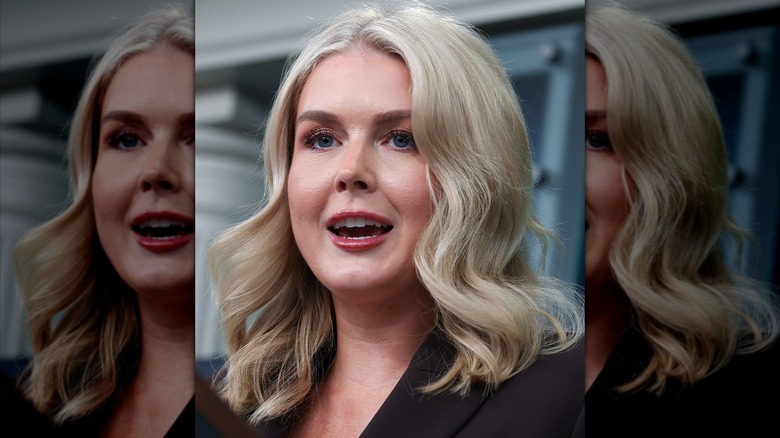 White House Press Secretary Karoline Leavitt answers questions from reporters during a press briefing in the Brady Press Briefing Room of the White House on October 06, 2025