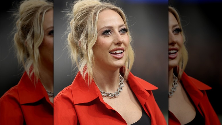 Brittany Mahomes red jacket